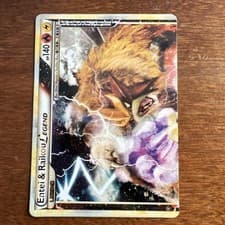 2010 Pokémon TCG Entei Raikou Legend Holo  90/95 Unleashed Ultra Rare (Top)
