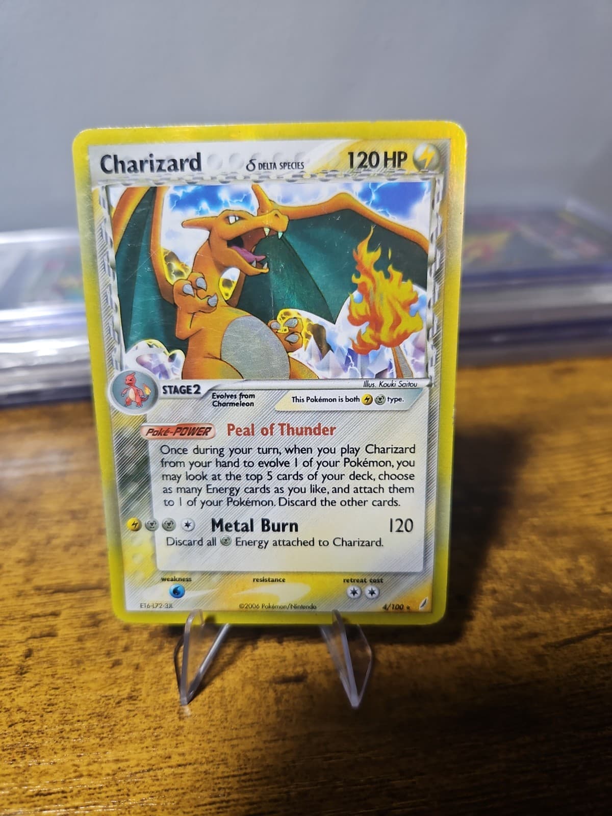 Pokémon TCG Charizard Delta Species 4/100 EX Crystal Guardians 2006 Holo Rare