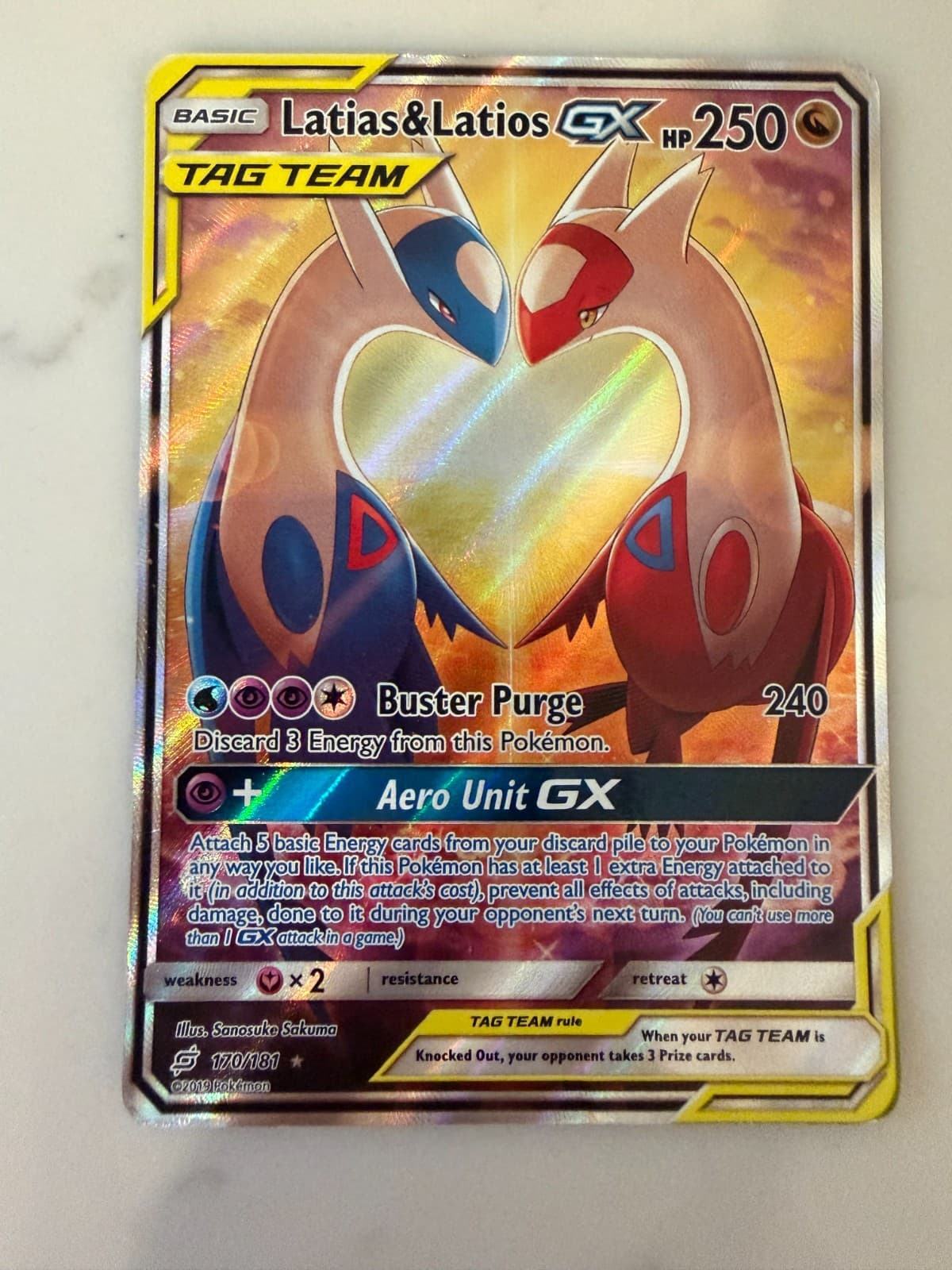 Latias & Latios GX (Alternate Full Art) 170/181 Sm-Team Up Holo