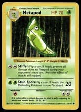 METAPOD 54/102 SHADOWLESS COMMON BASE SET POKEMON