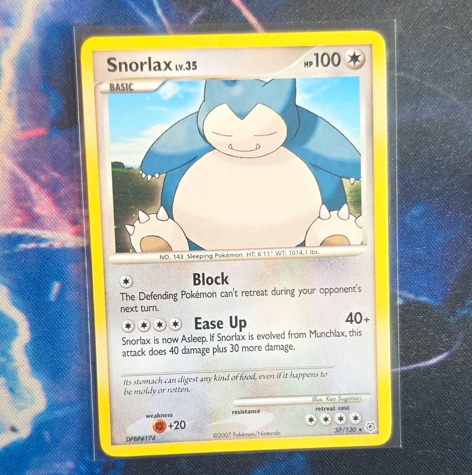 Pokemon Snorlax 37/130 Diamond and Pearl Regular Rare Basic 100 HP Eng