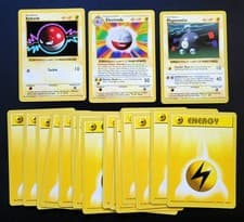 Electrode Voltorb Magnemite Shadowless Base Set Non Holo Pokemon TCG Cards Bonus