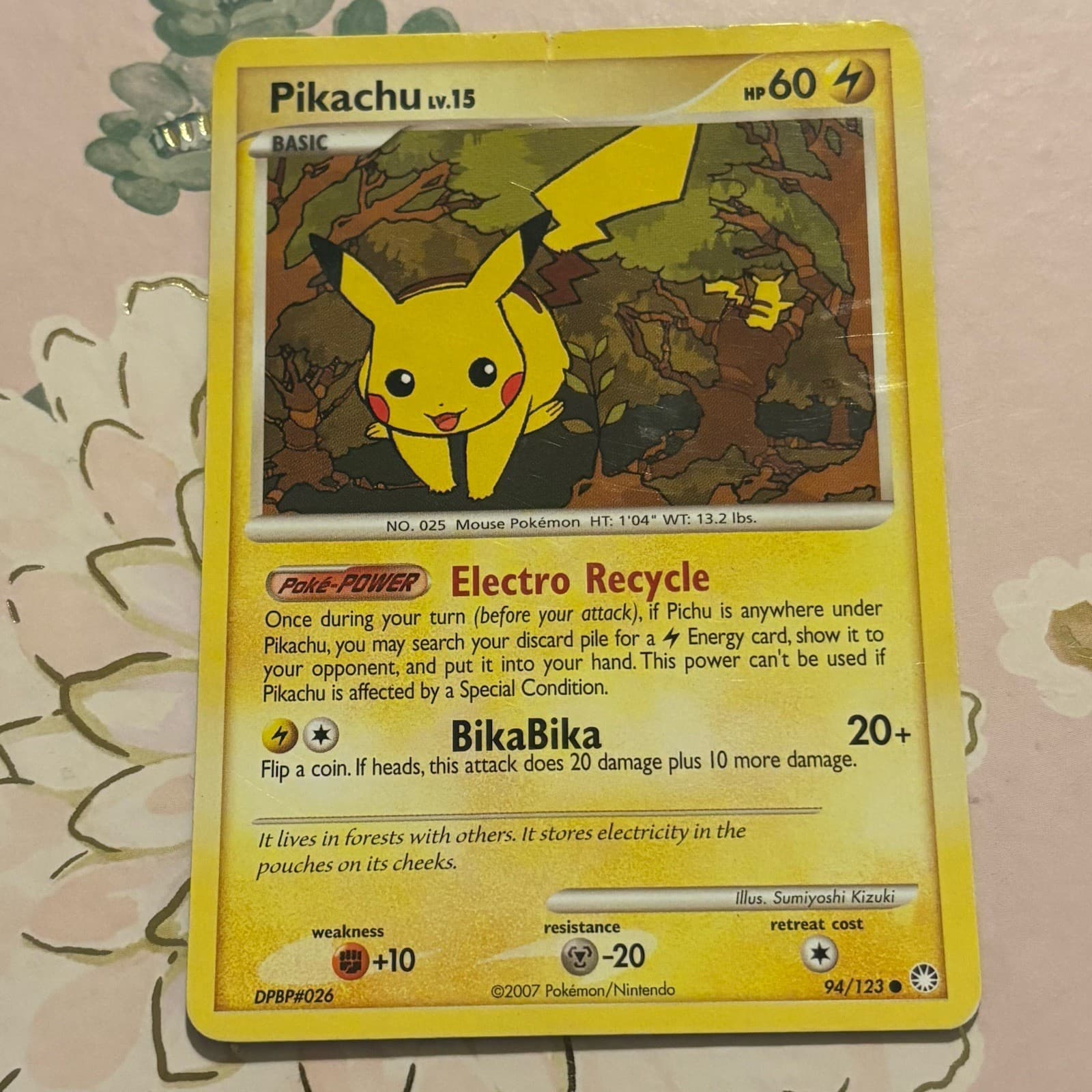 Pokemon Pikachu 94/123 Mysterious Treasures Common Regular LP