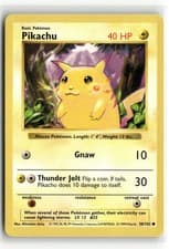 Pikachu (Red Cheeks) 058/102 Base Set (Shadowless) BSS Common Unlimited NM