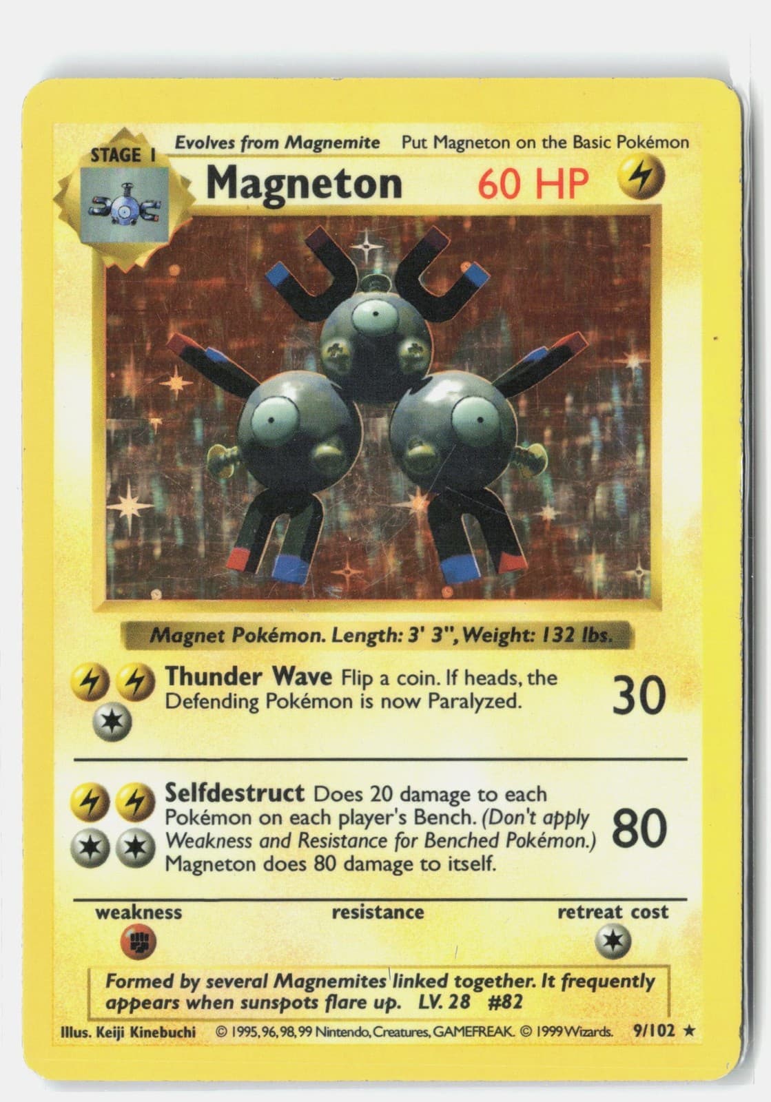 Magneton Unlimited Holofoil MP EN 009/102 Base Set (Shadowless)