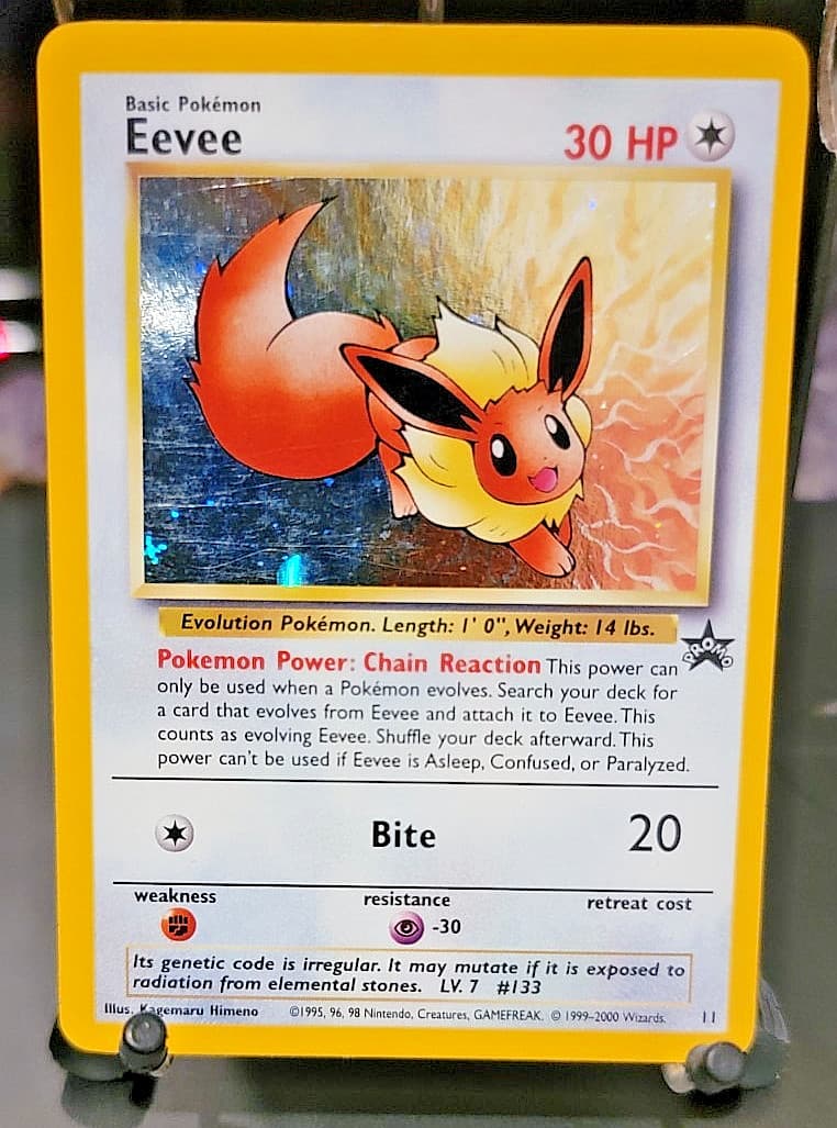Eevee #11 Black Star Promo - Holo Rare Wizards of the Coast (WotC) Pokemon - MP