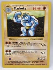 Pokémon Shadowless Machoke 34/102 Base Set LP Lightly Played WOTC Vintage