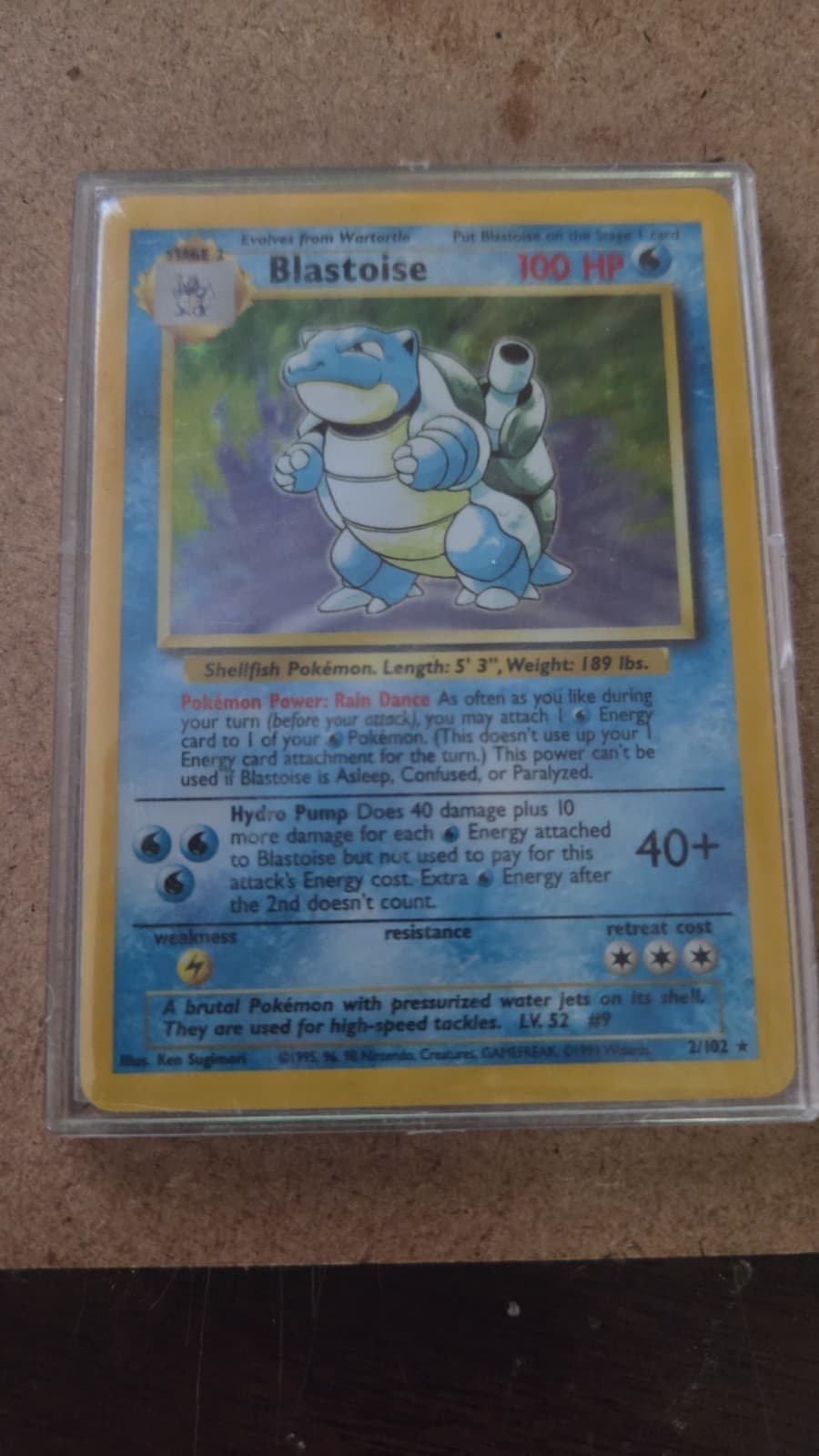 Blastoise 002/102 Base Set Holo Ungraded