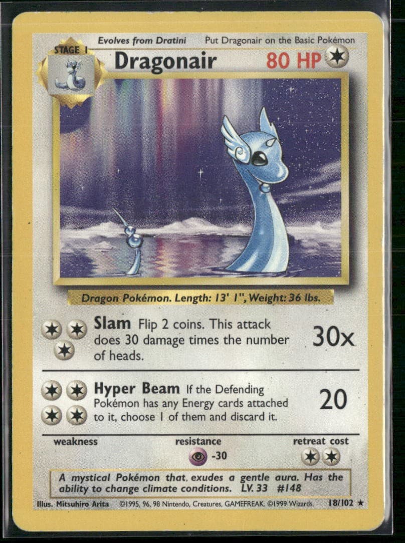 Base Set (Shadowless) #018/102 Dragonair