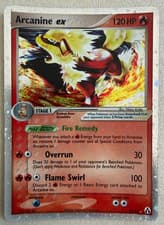 Arcanine ex 83/92 Legend Maker Holo with 2 Partial Swirls