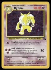 Hypno (8) Unlimited Holo Holo Rare Fossil 08/62 MP/LP