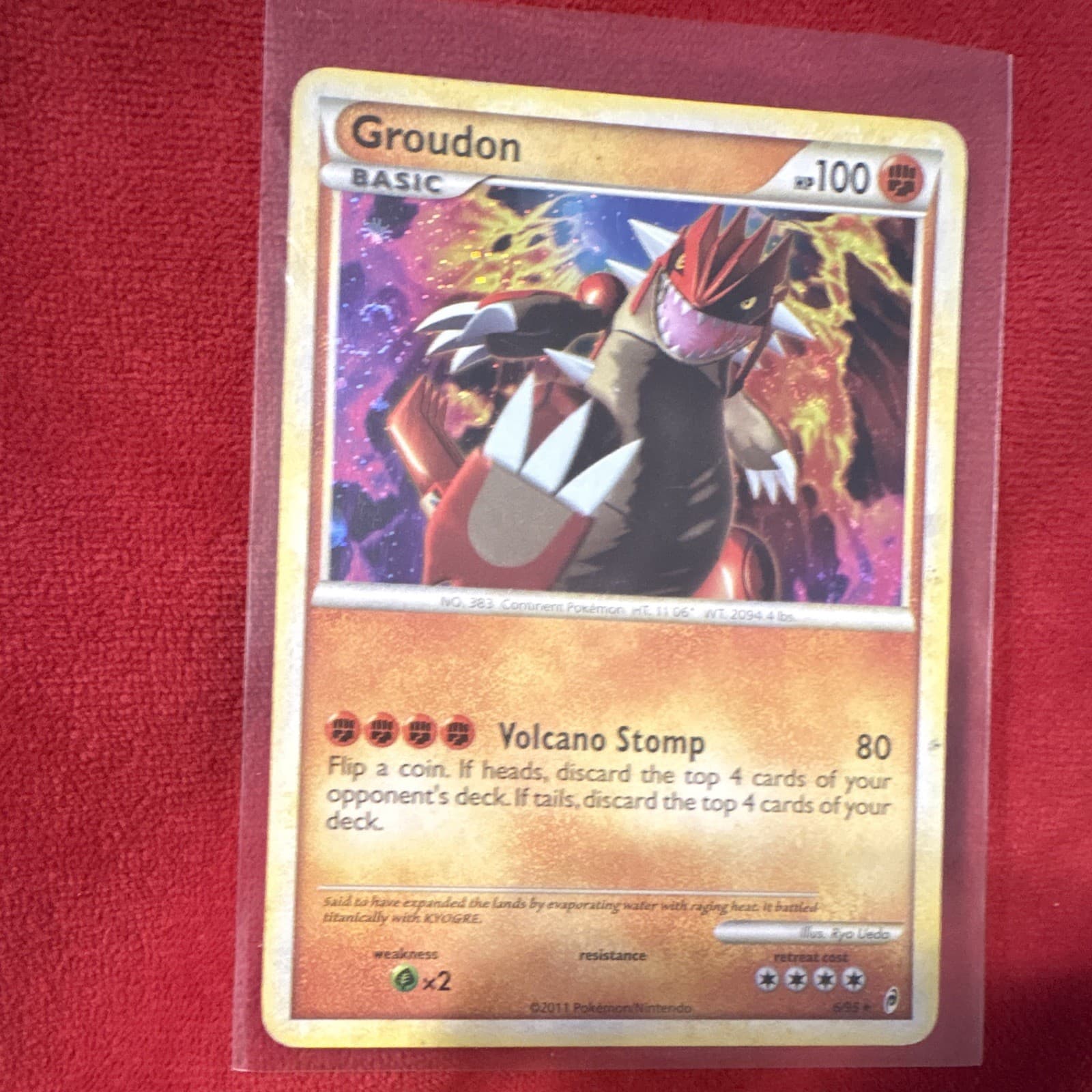 Nintendo Pokemon TCG Groudon 5/95 Call of Legends Holo Rare 100 HP ENG 2011