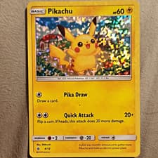 Nintendo Pikachu 4/12 McDonald's 2018 English Holo Promo 60 HP