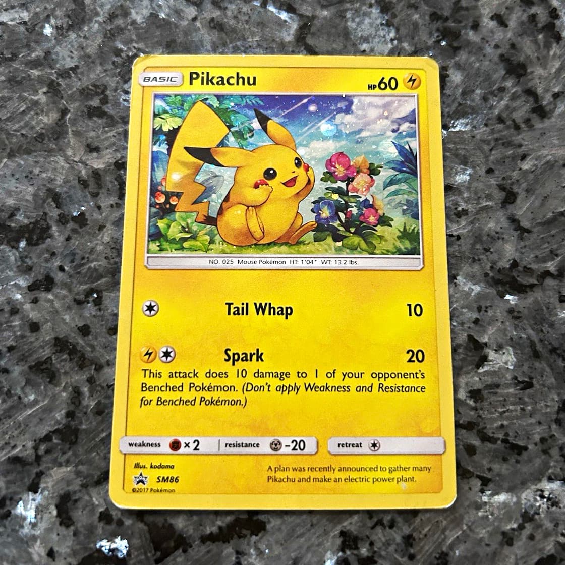 Pokemon TCG Pikachu SM86 SM Promo Holo Black Star Promo Basic 60 HP