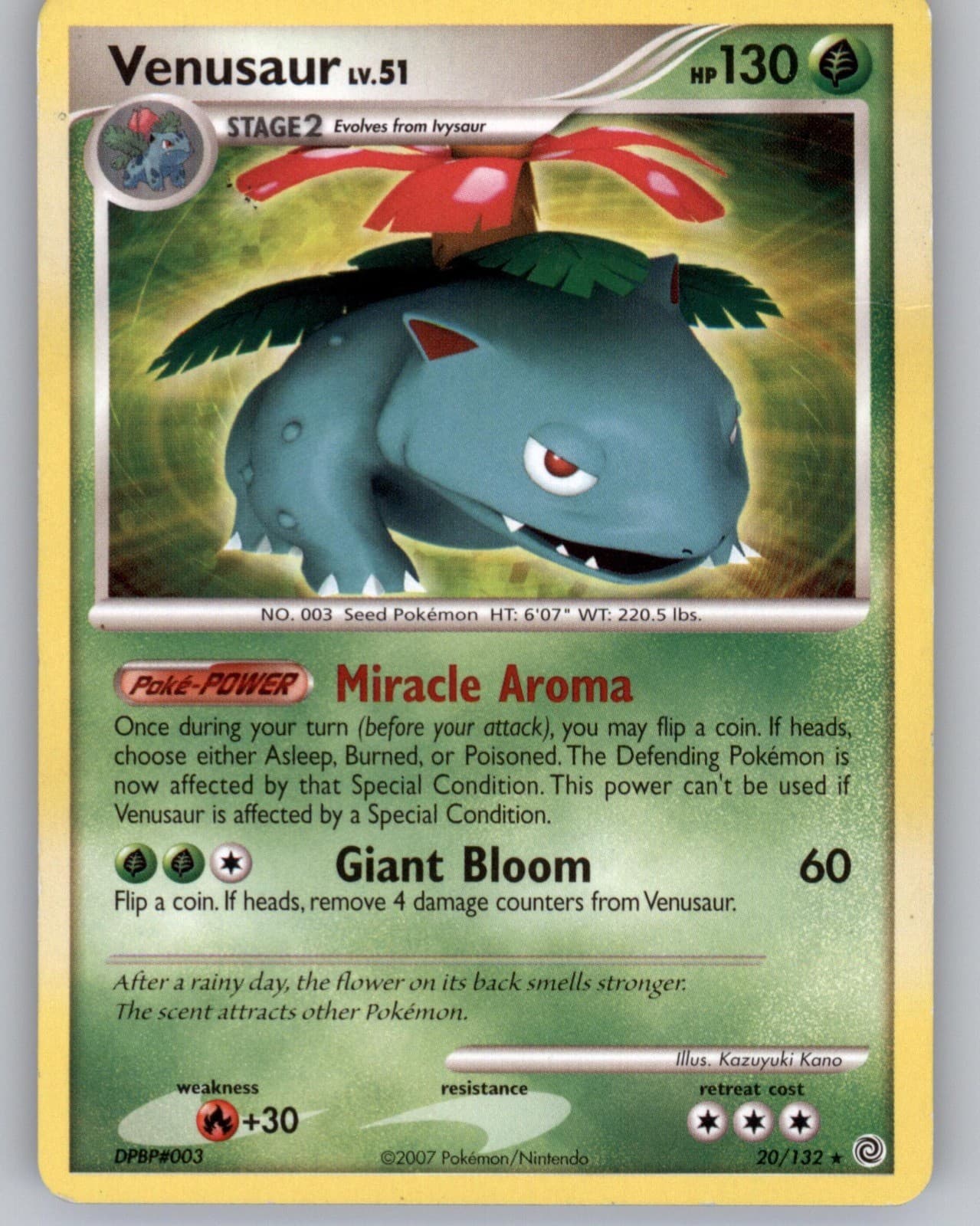 Venusaur Holo Rare Secret Wonders 20/132 LP Kazuyuki Kano