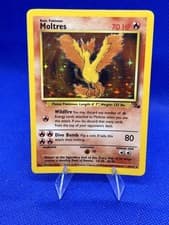 VTG 1999 Pokemon Fossil Unlimited Moltres 12/62 Holo Rare LP