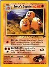 Brock's Dugtrio 22/132 Rare Gym Challenge Pokemon Unlimited Near Mint
