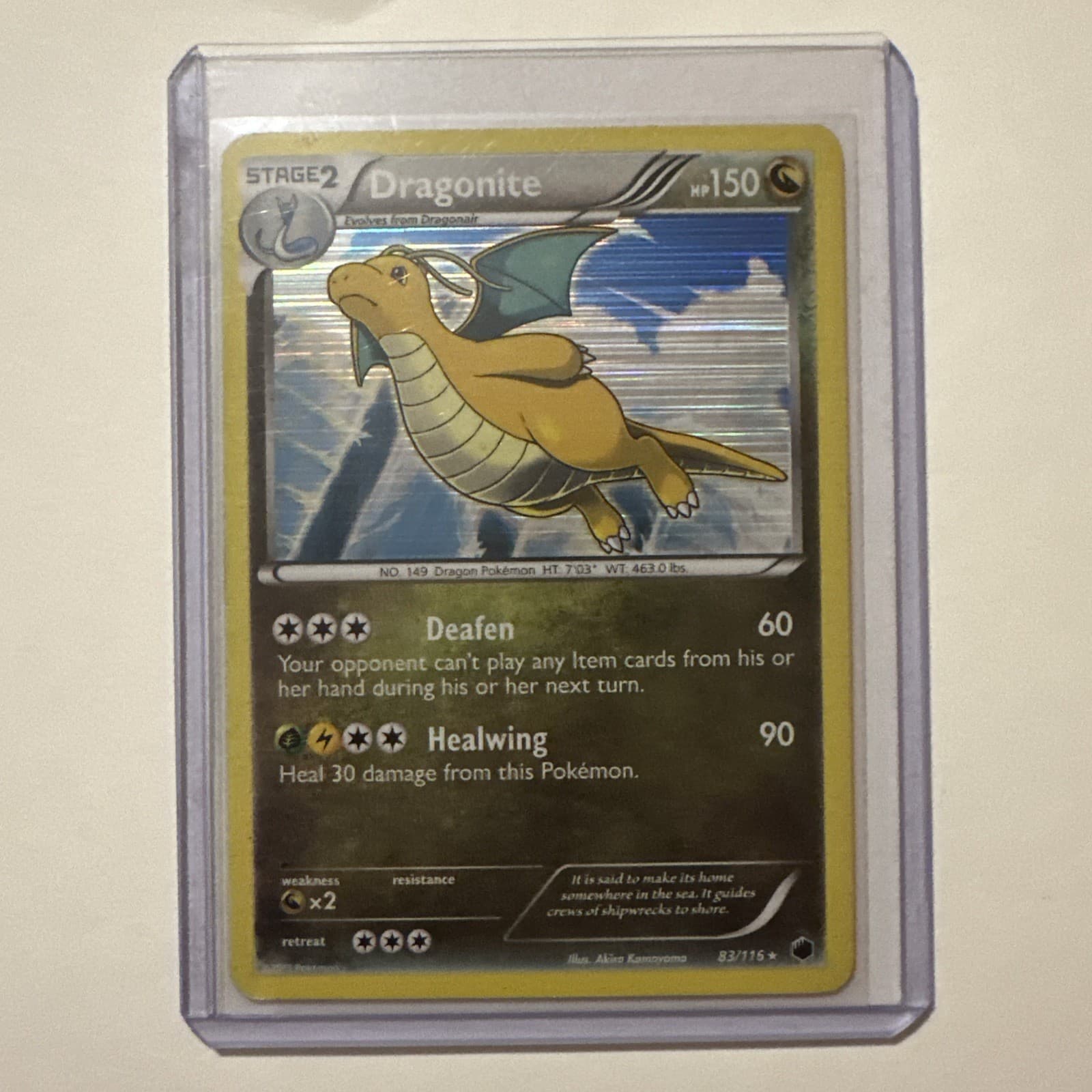 The Pokémon Company Dragonite 83/116 Plasma Freeze Holo Rare ENG Stage 2 HP150