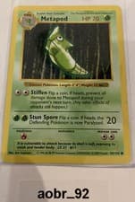 Metapod Pokemon Card Base Set Shadowless