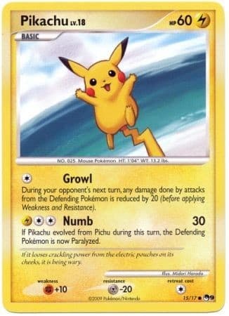 1x Pikachu - 15/17 - Common Moderately Played Pokemon POP Series