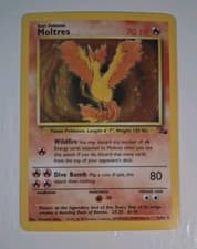 🔥Moltres🔥 1999 Pokémon Holo Rare Card #12/62 Fossil Vintage Mint
