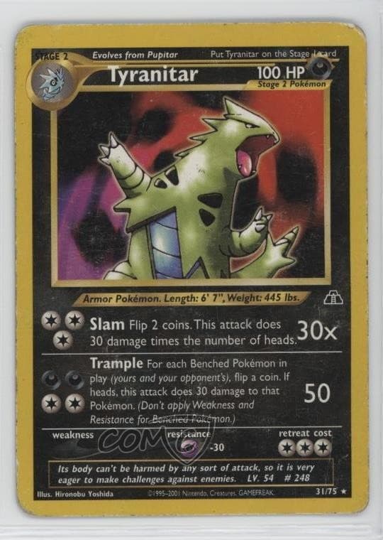 Tyranitar Pokemon Neo Discovery #31 2001