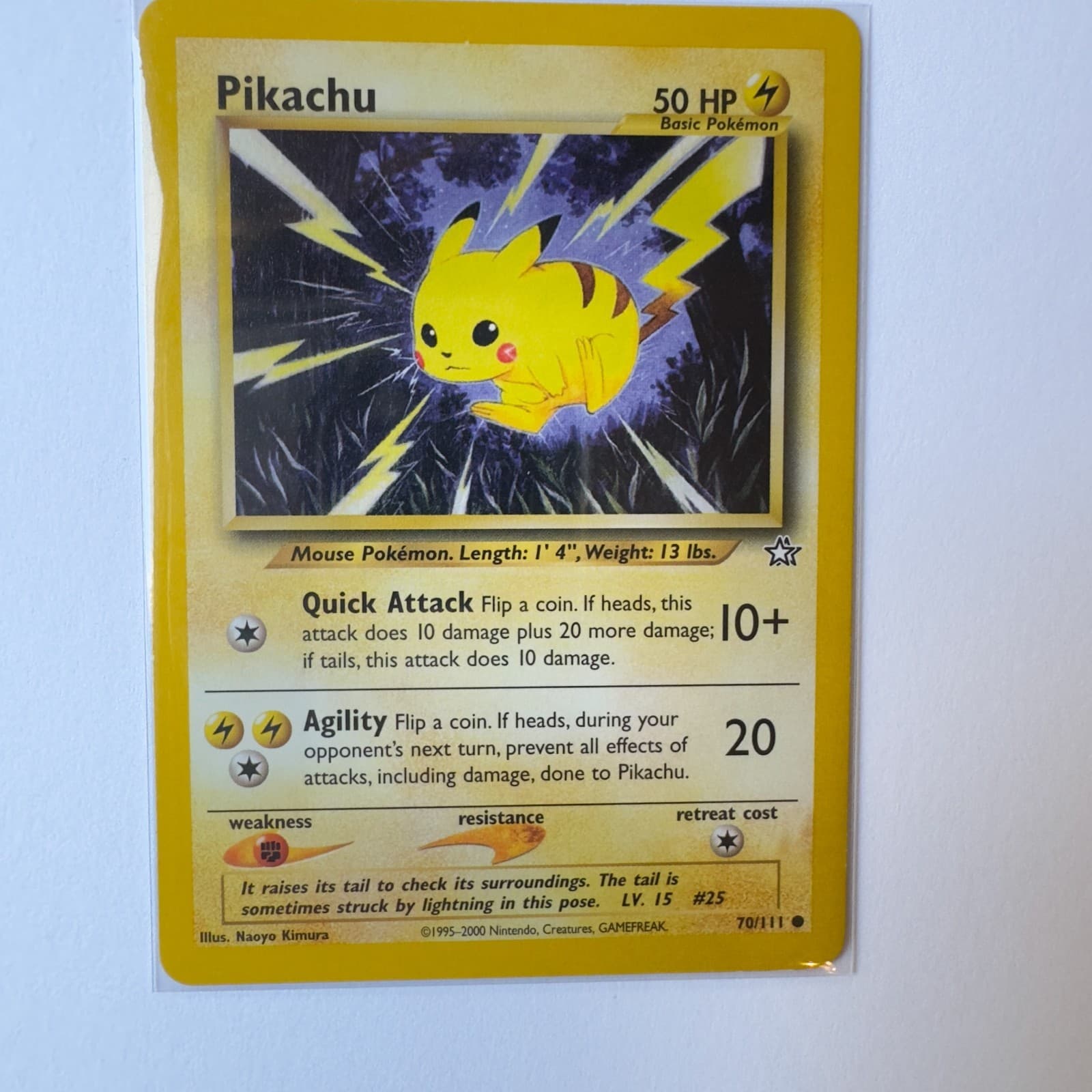 Pokemon Pikachu 70/111 Neo Genesis WOTC Common Vintage TCG Card NM
