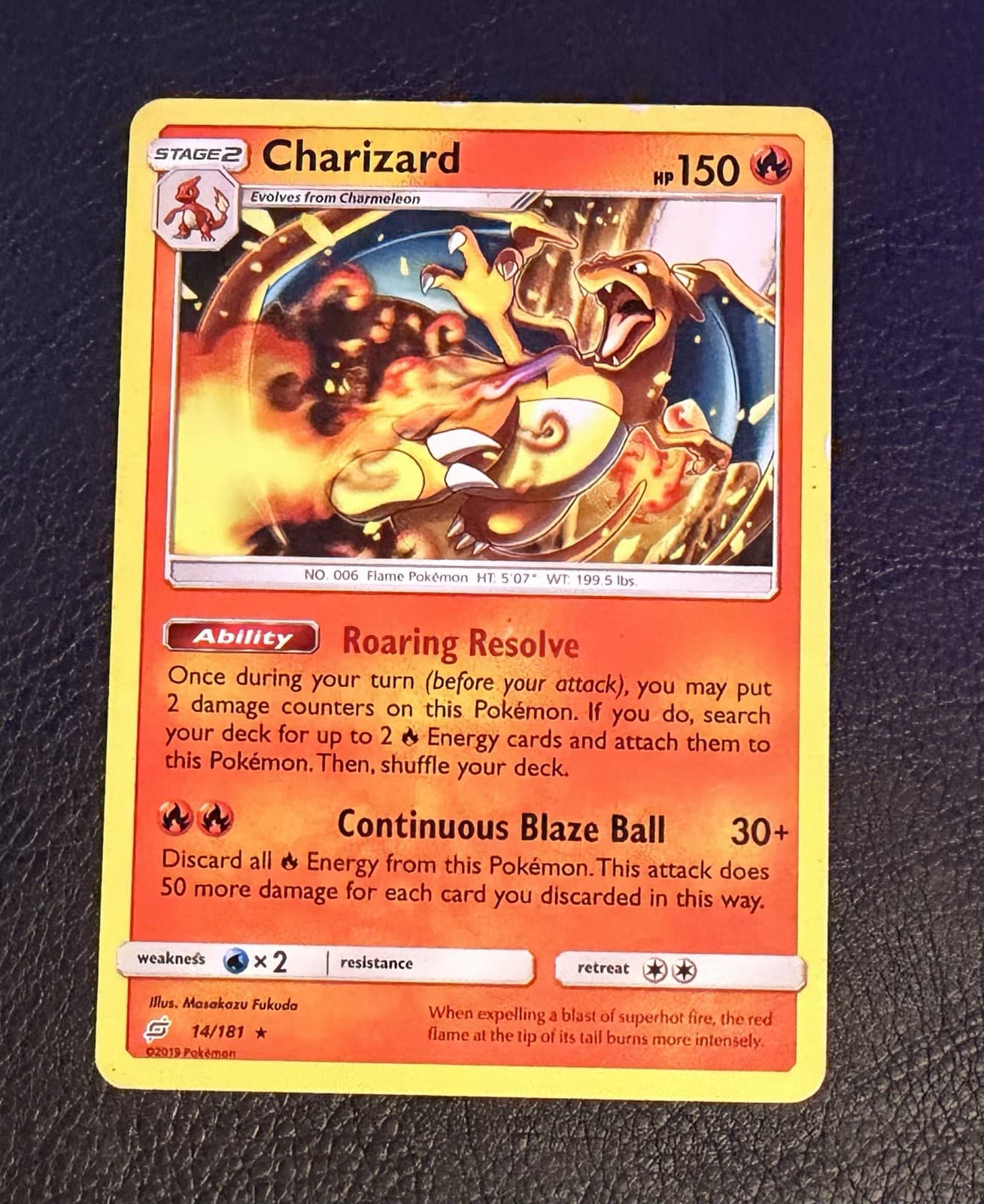 The Pokémon Company Charizard 14/181 SM Team Up Holo Rare English 2019