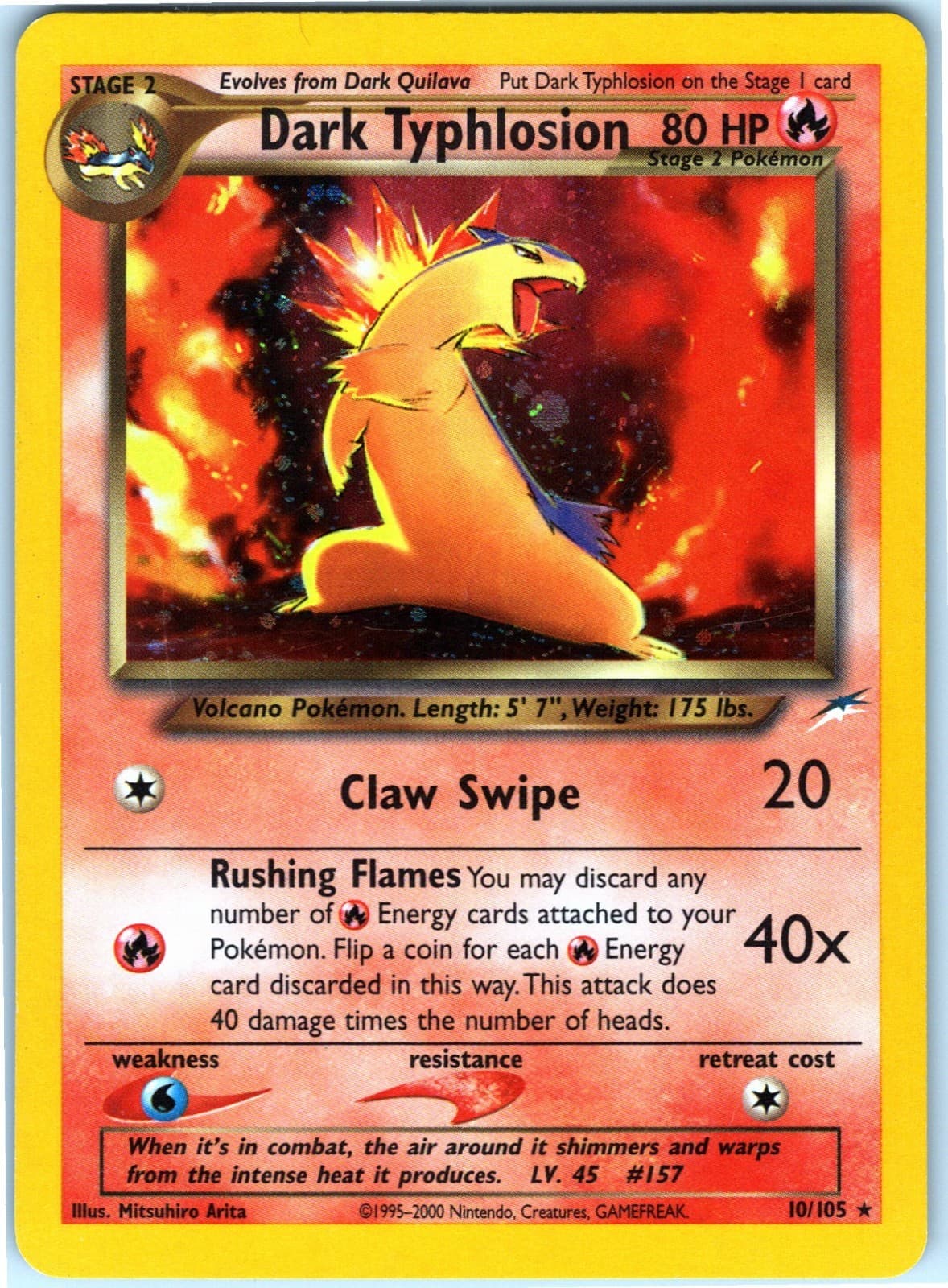 Dark Typhlosion 10/105 - LP - Holo - Neo Destiny 2000 - Pokemon