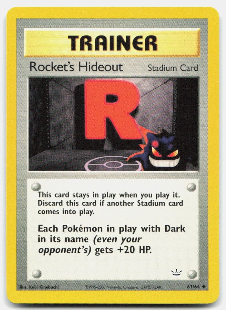Neo Revelation Rocket's Hideout 63/64 LP Pokemon Unlimited Uncommon Tcg Card