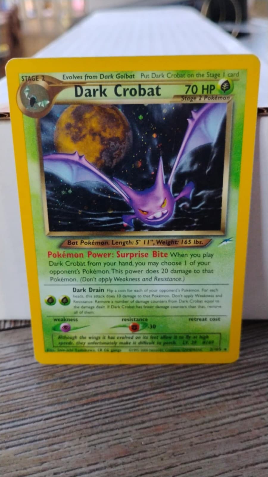 DARK CROBAT Neo Destiny POKEMON Holo 2000 Trading Card 2/105