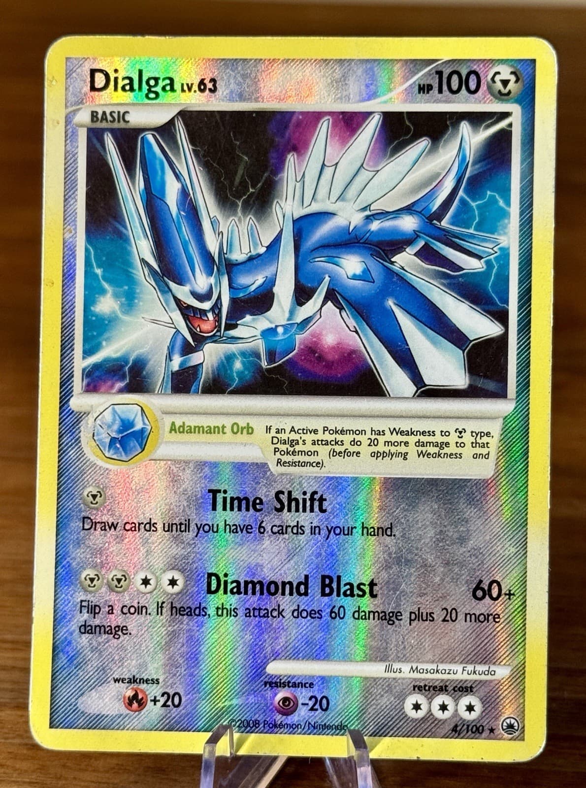 Dialga Rare Reverse Holo Majestic Dawn 4/100 MP Pokémon TCG