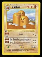 Pokemon TCG: Base Set - Dugtrio 19/102 1st Edition Shadowless WOTC Vintage LP