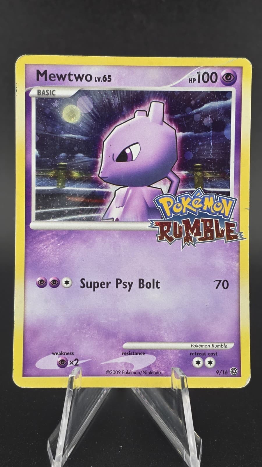 Pokemon TCG 2009 Pokemon Rumble Mewtwo 9/16 Promo Holo English HP