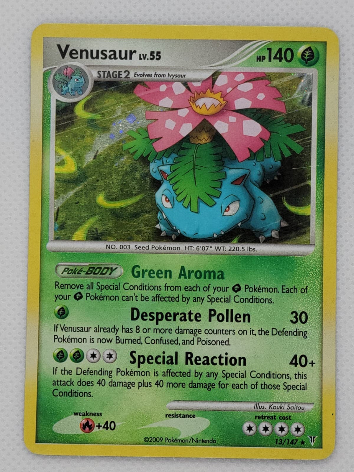 Venusaur - 13/147 - Pokemon Supreme Victors Holo Card LP