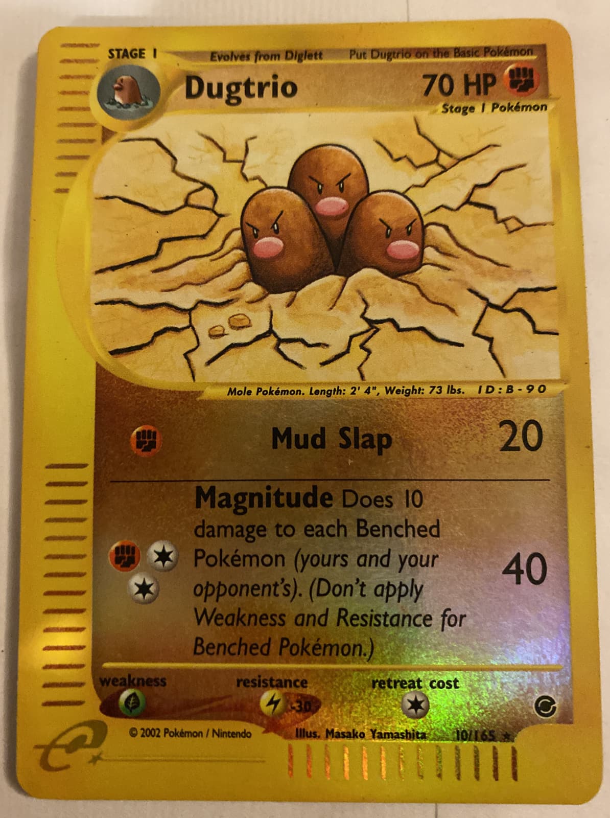 Dugtrio 10/165 - Expedition E-Series - Holo Pokemon Card