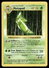 Metapod 54/102 Common Base Set Shadowless Pokemon LP