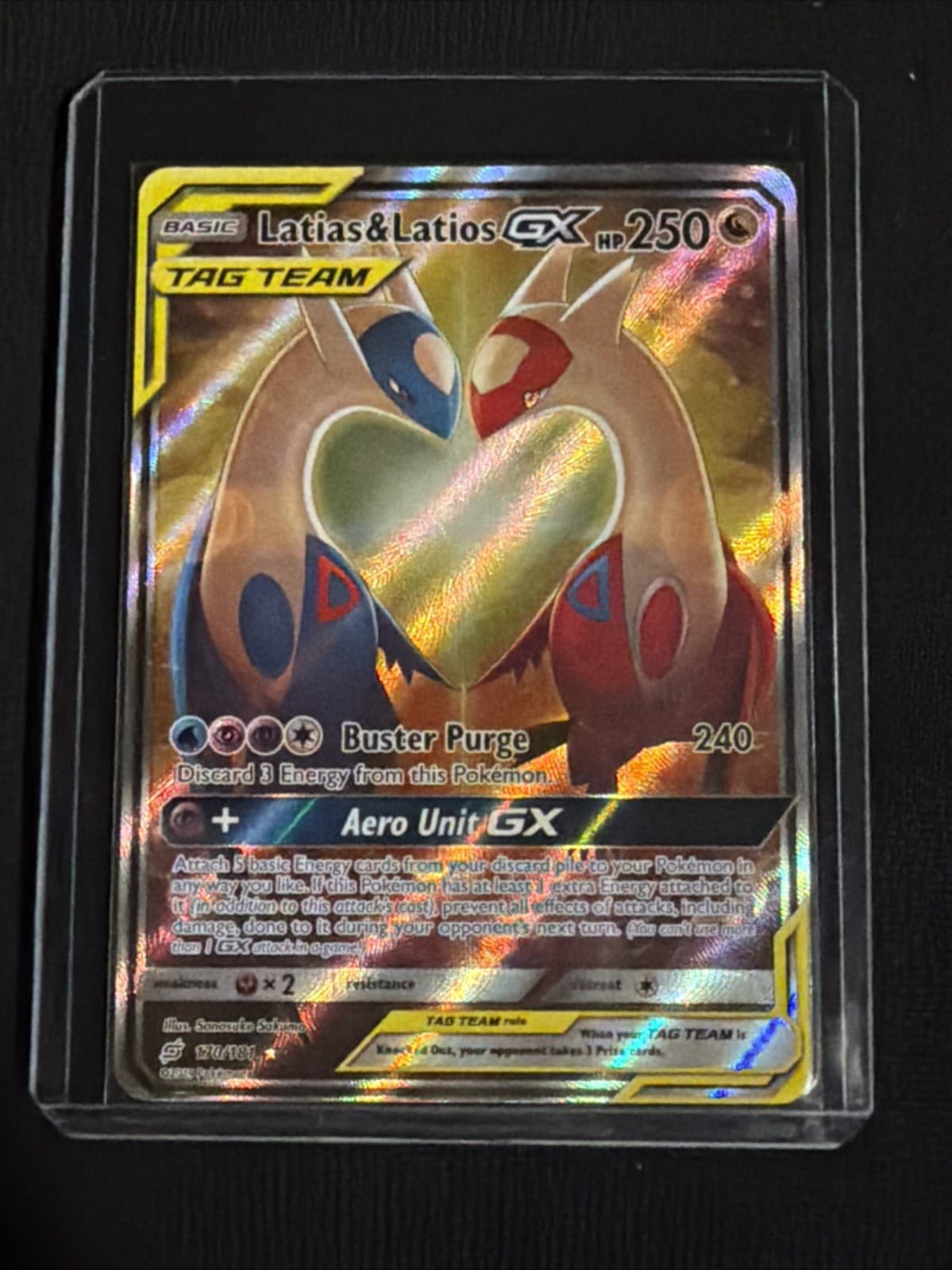 Latias & Latios Sun and Moon GX (Alternate Full Art) 170/181 SM-Team Up Holo MP