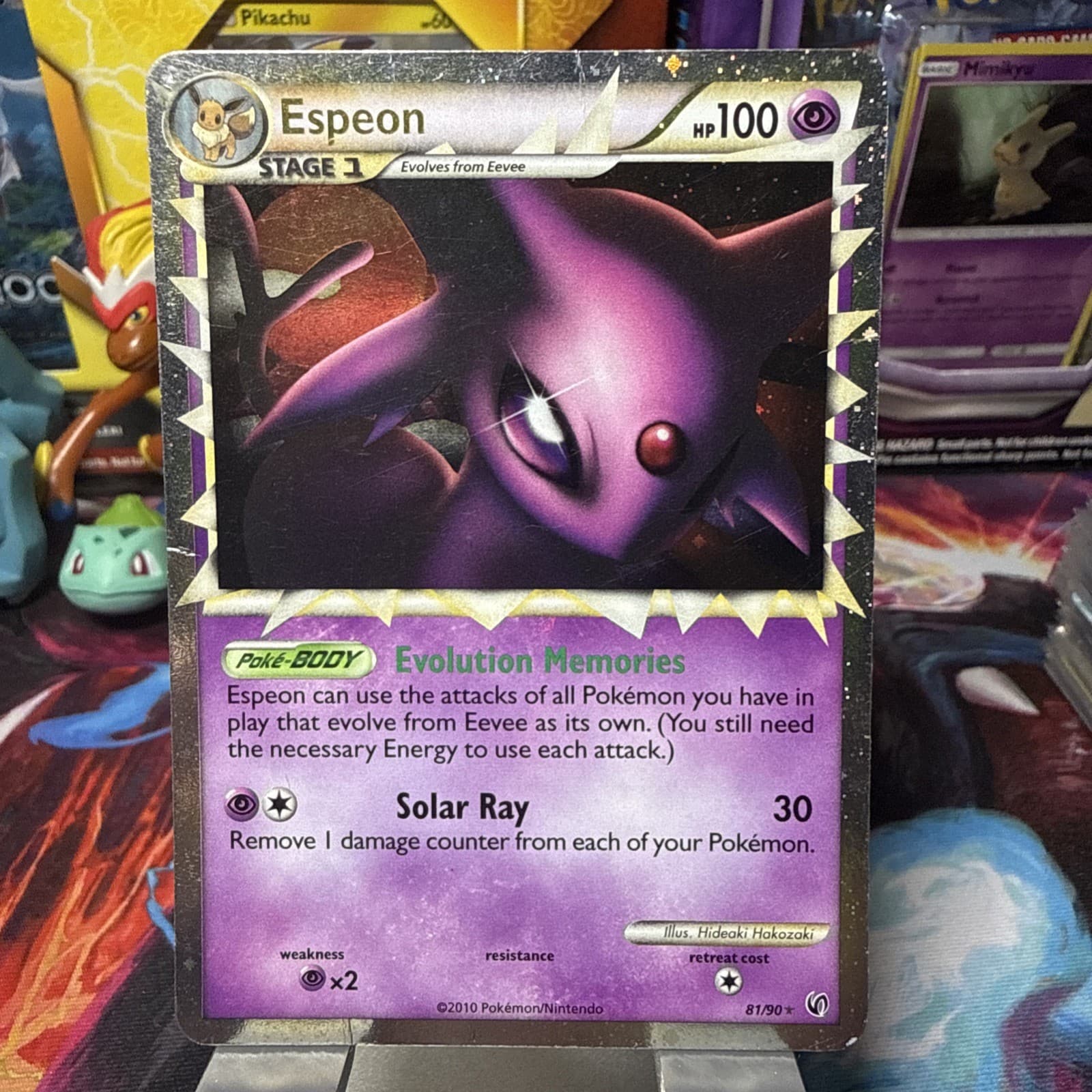 Espeon Prime 81/90 Undaunted Holo Rare Pokemon TCG Card