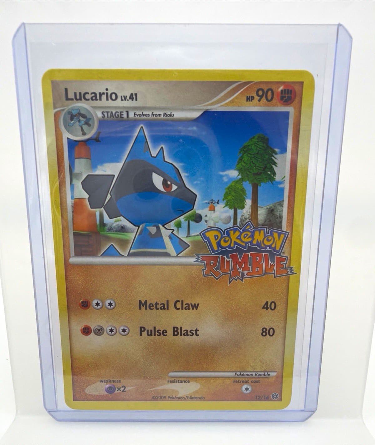 Lucario Pokemon Rumble 2009 Promo 12/16 LV.41 HP 90 English LP
