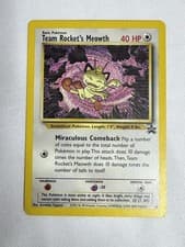 2000 Team Rocket’s Meowth #18 Black Star Promo Pokemon TCG WOTC Vintage LP