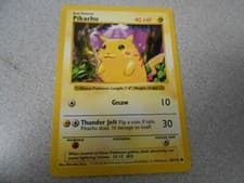 RARE Pokemon Base Set Shadowless Red Cheeks Pikachu 58/102 1999 Card