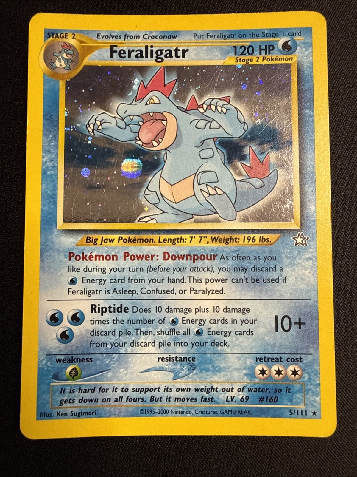 Feraligatr 5/111 Neo Genesis Holo - 🌀 SWIRL - MP