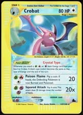 Crobat - 147/144 - Pokemon Skyridge Reverse Holo Crystal Card MP