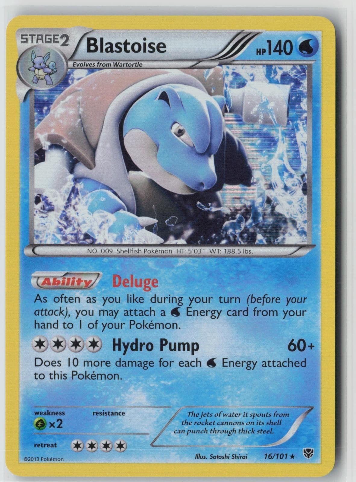 Blastoise 16/101 Holo Rare Plasma Blast Pokemon Holo Lightly Played