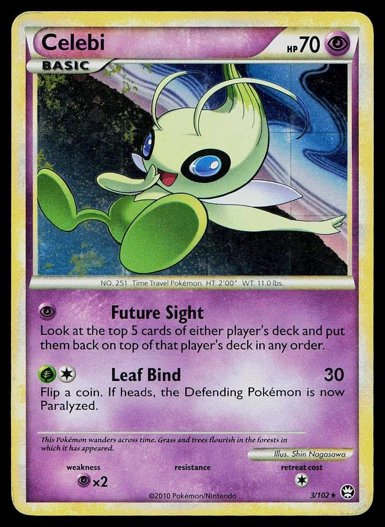 Pokemon Card HGSS Triumphant Celebi 3/102 Rare Holo