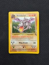 Fossil Set Aerodactyl 1/62 Holo Rare Vintage Pokémon TCG Card LP 1999