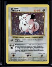1999 POKEMON BASE SET SHADOWLESS HOLO CLEFAIRY 5/102 LP