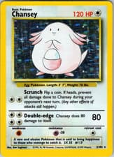 Chansey Unlimited Holo Rare Base Set (Shadowless) 003/102 NM