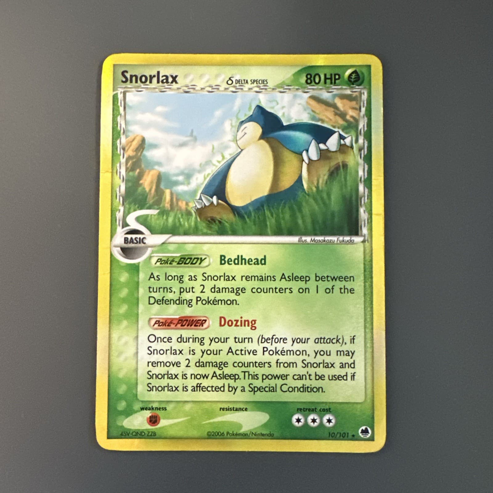 Pokemon EX Dragon Frontiers Snorlax Delta Species 10/101 Holo - HP